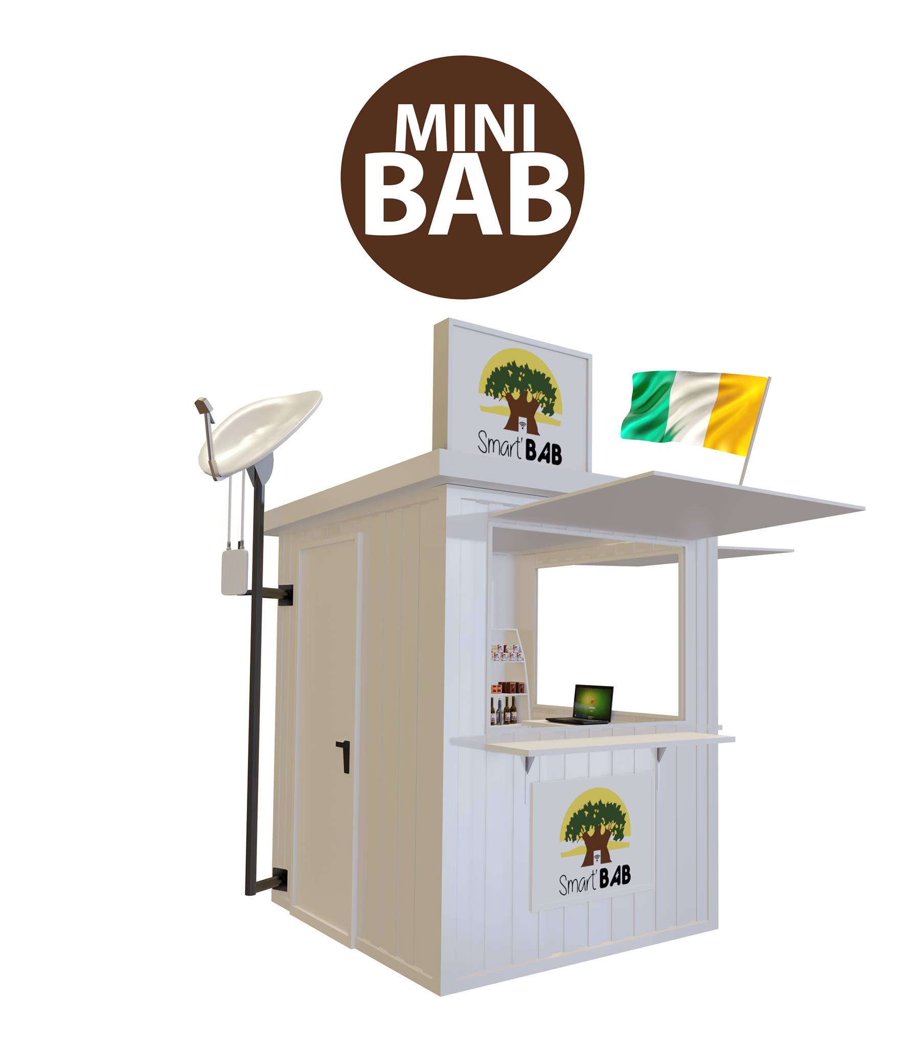 MINI BAB Concept unique et innovant qui repose sur le déploiement de boutiques multiservices dans les villages et zones périurbaines d’Afrique.